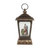 Transpac Plastic Light Up Sparkling Nativity Lantern - Festive Christmas Decorative Object For Holiday Cheer