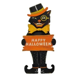 Transpac Plywood Halloween Cat Decor Multicolor Wood Figurines Tabletop Decoration For Indoor Use And Gift Giving