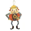 Fall 17.0 Inch Dangling Scarecrow Fall Wall Art Decor , Wall Decor Sunflower Pumpkin (2PC)