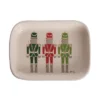 Transpac Ceramic Nutcracker Mini Dish Set Of 2 Multicolor Serving Trays For Christmas Tabletop Decor And Gift Giving