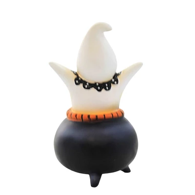 Halloween 5.75 In Cutie Ghost Figurine Halloween Figurine , Lighted Halloween Decor Light Up Cauldron (1PC)
