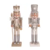 Transpac Wood Whimsical Nutcracker Decor Set Of 2 Christmas Home Decorations For Festive Holiday Cheer