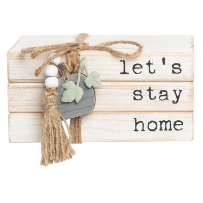 Transpac Wood 5.88 In. Green Harvest Pumpkin Book Stack