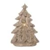 Transpac Light Up Gold Tree With Holy Family Tabletop Sculpture Battery Operated Prelit Christmas Decoration Indoor Gift