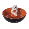 Transpac Dolomite Vintage Ghost Candy Bowl 25oz Multicolor Ceramic Serving Bowl Halloween Tabletop Decoration
