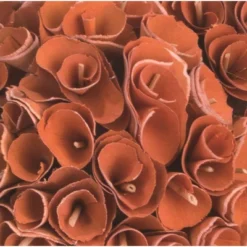 Transpac 8.5 In Orange Harvest Rosette Pumpkin Decorative Wood Object For Fall And Thanksgiving Decor