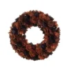 Transpac Foam 14.96 In. Multicolored Halloween Blossom Wreath