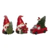 Transpac Light Up Glitz Gnome Decor Set Of 3 Christmas Home Decorations Resin Decorative Objects