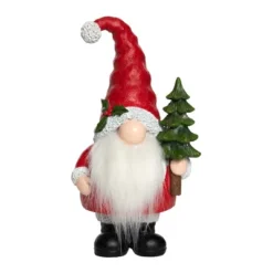 Transpac 11 In Multicolor Light Up Gnome With Tree Christmas Decor Polyresin Decorative Object