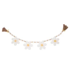 Transpac MDF Beads With Daisies Spring Home Decorations Decorative Objects For A Fresh Seasonal Touch