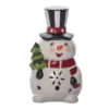 Transpac 8.5 In Holiday Nostalgic Snowman Decorative Object For Christmas Dolomite Home Decor
