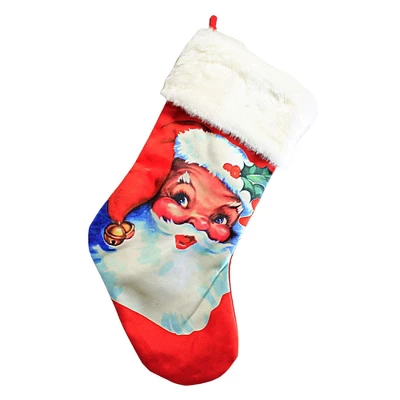 Christmas 19.0 Inch Santa Claus Stocking , Vintage-Looking (1PC) - Image 4