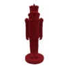 Transpac Large Flocked Red Nutcracker Figurine For Christmas Tabletop Holiday Decor Gift Giving And Festive Home Charm