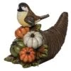 Transpac Resin 6.25 In. Multicolored Harvest Bird Cornucopia