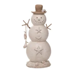 Transpac Coastal Sandman Decorative Figurine Multicolored Resin Christmas Tabletop Decoration For Holiday Decor And Gifts