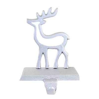 Christmas 6.5 Inch Cast Iron Silver Stocking Holder Stocking Holder , Mantle Silver (1PC) - Image 3
